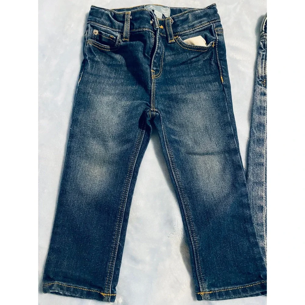 Baby Gap Toddler Jeans Lot 2T 18-24M Skinny Straight Blue Denim Distressed Kids